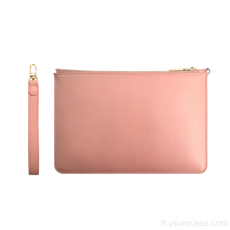 Ensemble de logo personnalisé de conception de logo Femmes Zip Clutch Sac