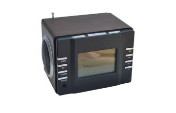 Colorful Light Stereo Audio Wooden Speaker With Usb Mp3, Fm Radio