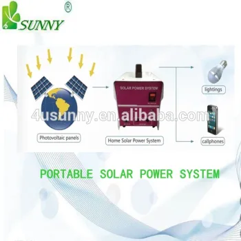 20W 50W 80W portable solar power system with 220V AC output for home using