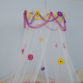 Tricolor Wavy Flowers Mosquito Net