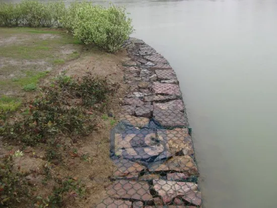 Polyethylene Coated Wire Used To Control And Guide Of Water Or Flood Gabion Fence