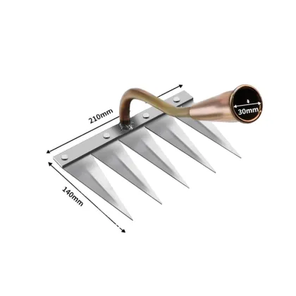 All Steel Hardened Hoe Garden Rake Tools for Lawn Care and Planting