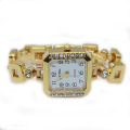 silver gold metal watch for lady