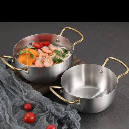 Korean Style Instant Noodle Hot Pots - Stainless Steel Ramen Pot