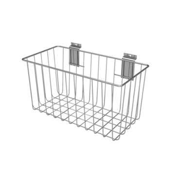 Hot Sale Hanging Storage Slatwall Metal Wire Mesh Display Baskets