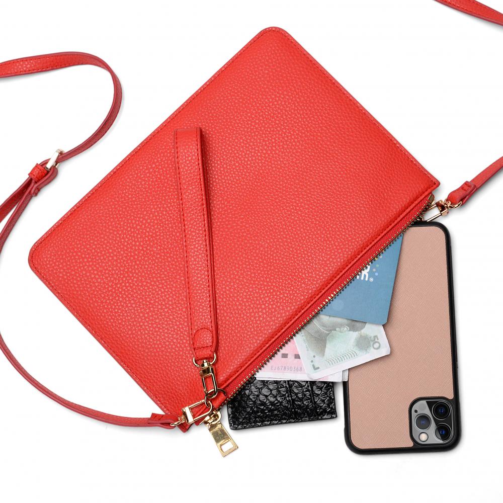 Kırmızı lüks crossbody düğün debriyaj çantası akşam çantaları