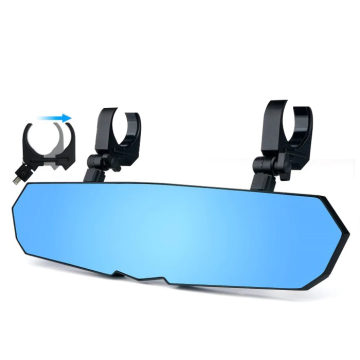 17" UTV Rearview Mirror for 1.75"-2.0" Roll Cage - Simple Angle Adjustment, Compatible with Polaris & Can Am