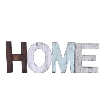 Colorful Block Word Letter Sign Home Carved Wooden Alphabet Letters