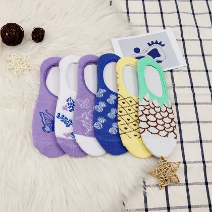 Wholesale women invisible cotton socks