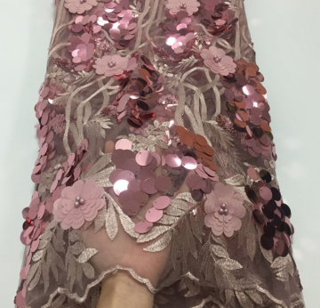 Luxury elegant applique lace fabrics for dress