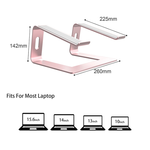 Suporte para laptop, suporte ergonômico de alumínio para computador com suporte para laptop