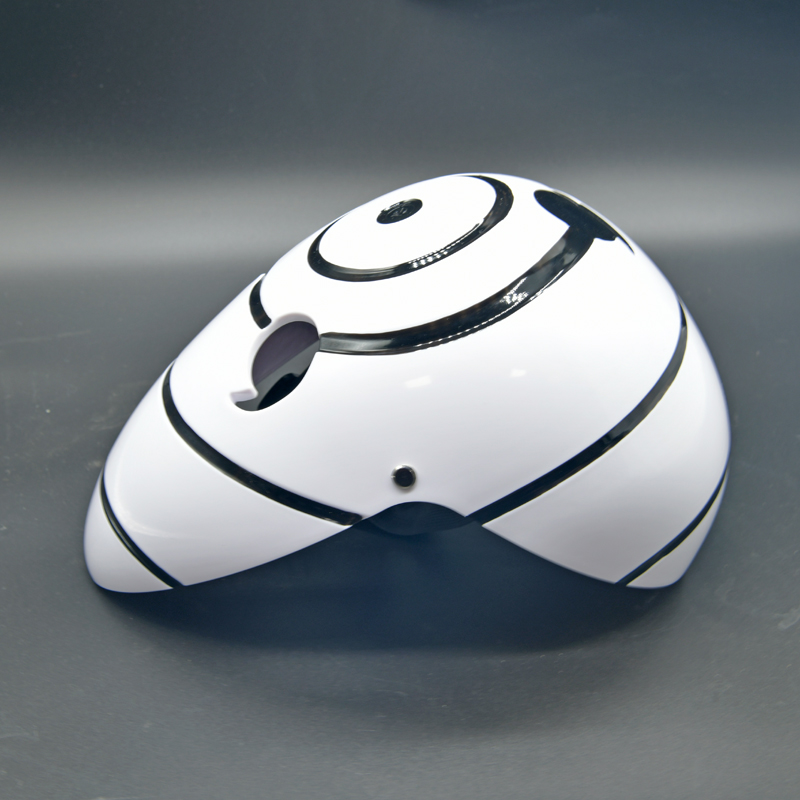White Circular Pattern Anime Party Mask