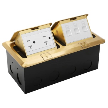High-Quality Pop-Up Floor Socket with USA Standard Outlets and RJ45 Connection, 20Amp Capacity