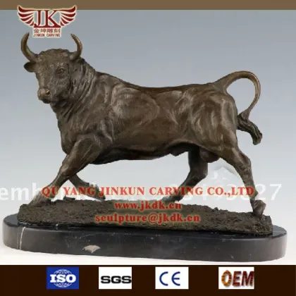 Brass sculpture of a cow