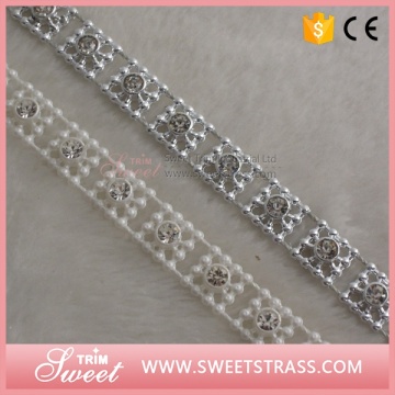 plastic ribbon with crystal rhinestone decoration