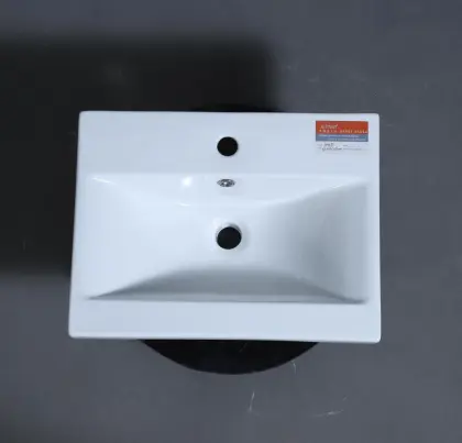 Square imported wash basin top mount vanity