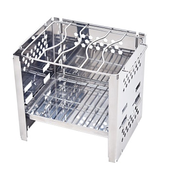 Portable Stainless Steel Charcoal BBQ Grill: Perfect for Outdoor Cooking and Camping