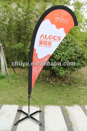 flying banner advertising tear drop flag