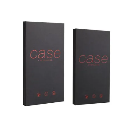 Black Cardboard Mobile Phone Case Packaging Box