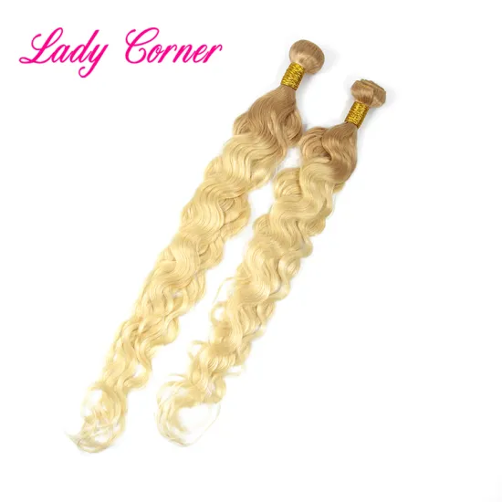 27/613# omber color Russian deep wave blonde hair