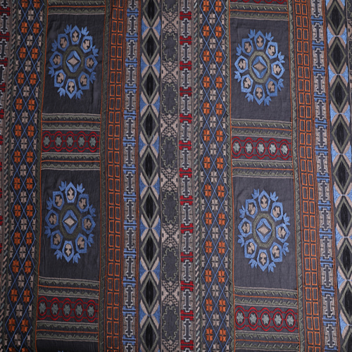 Classic Geometry Design For Garment On Chiffon Ground
