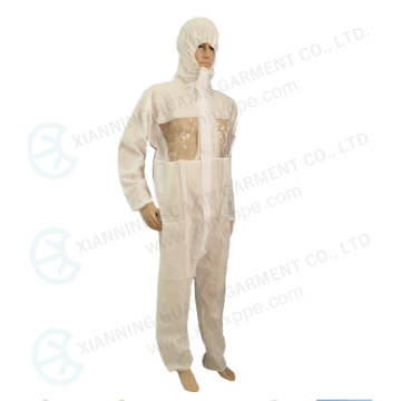 Disposable protective clothing with EVA window