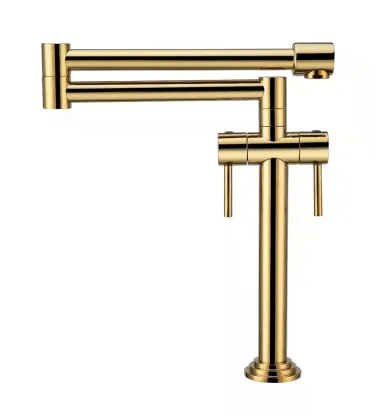 Brushed Gold Foldable Pot Filler