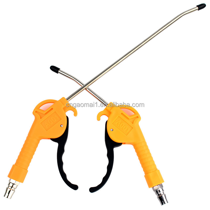 Professional Plastic Dust Blower Gun with Stainless Steel Nozzle - Yellow Body