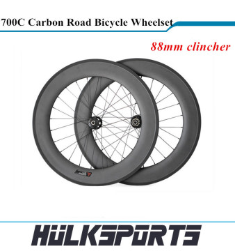Disc Brake Road bike carbon wheels 700c full carbon road bike wheels carbon wheels with 88mm