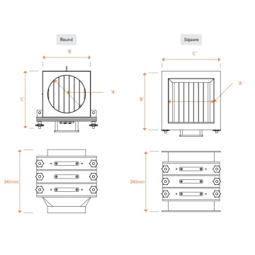 ZMC -D magnetisk let rent filter -triple