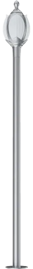 3-5m Lotus Element Silver Decorative Garden Street Light