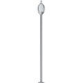 Solar Powered Integrated Street Lamp 3-5m Lotus Element Silver Decorative Garden Street Light Supplier