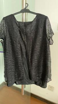fashion top shirt black color with lace