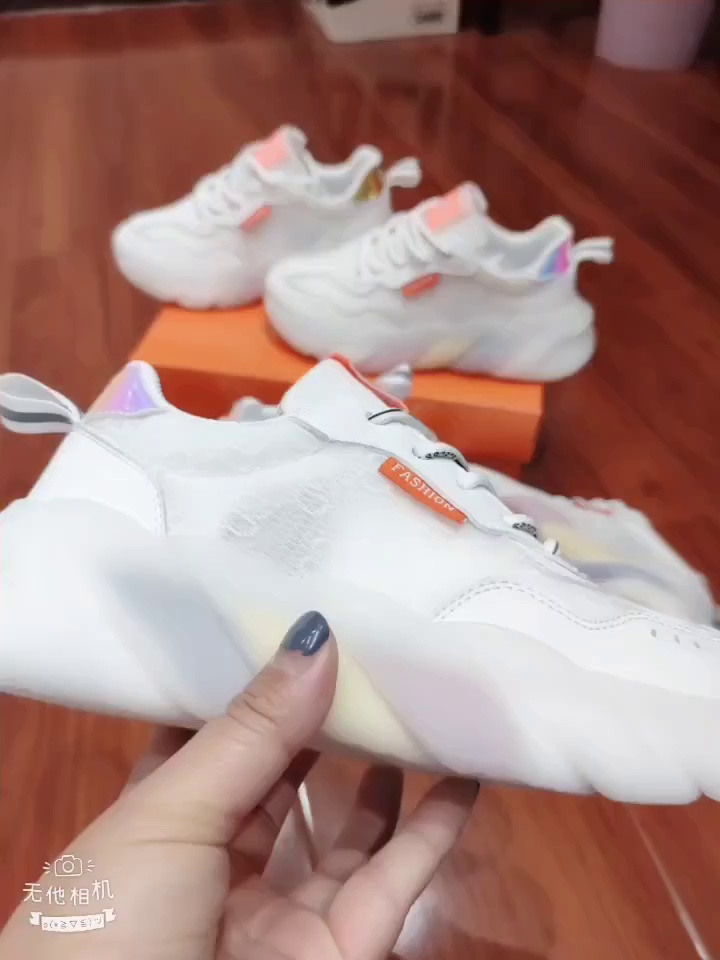 Customize Brand Fly Knitting Ladies Casual Tennis Athletic Shoes