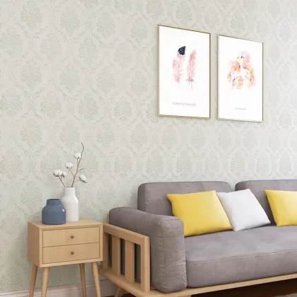 3D Embossed Floral Waterproof PVC Self-Adhesive Wallpaper for Bedroom