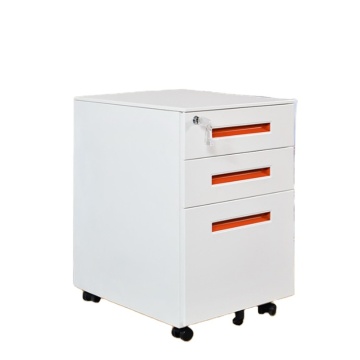 Modern Lockable Steel 3-Drawer Filing Cabinet with Mobile Pedestal for Office and Workshop Storage