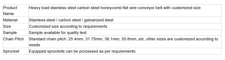 Stainless steel flat conveyor belt