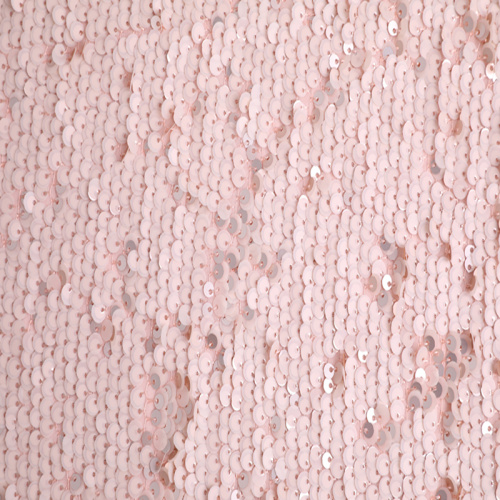 Lt Pink Polyester Chiffon Sequin Embroidery Fabric