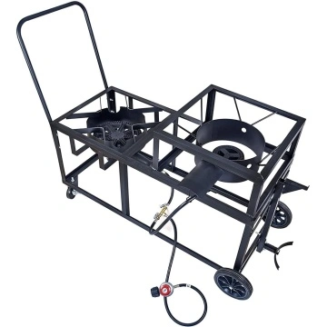 Alomejor Br/ûleur /à Gaz de Camping Br/ûleur de Cuisini/ère Pliable /à Deux Fours avec Sac de Rangement pour Le Camping Randonn/ée Pique-Nique Randonn/ée Barbecue