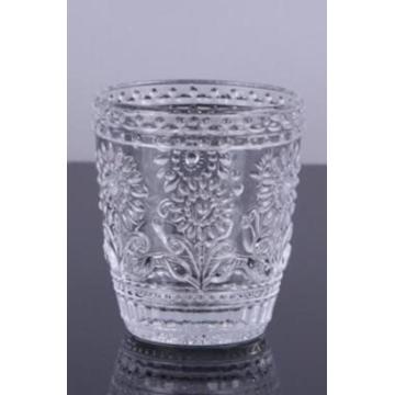 Handpressed Flower Water Glass Goblets Set of 3