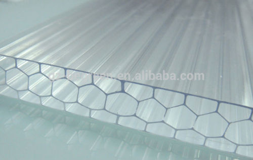 14mm/16mm/18mm transparent cellular polycarbonate hollow sheet, decorative sheet
