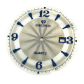 Dial de pérolas de padrão Guilloche com marcador de hora