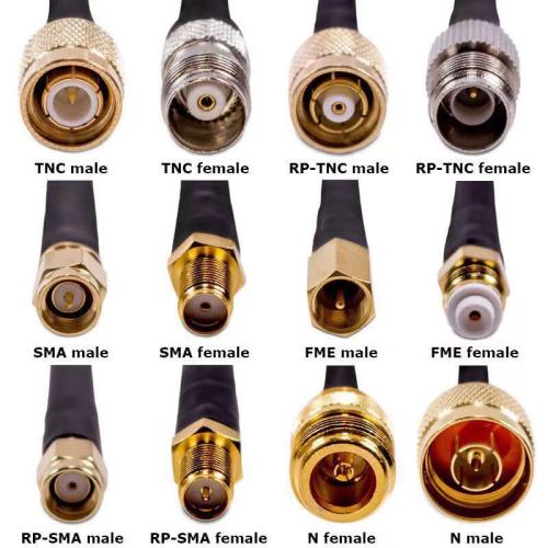 RF coaxial recto RP SMA Conector masculino