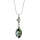 Natural Gemstone Agate Necklace with Silver Chain