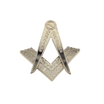 Masonic Altar Set with Polished Square and Compass Jewel - 2.5\" Size