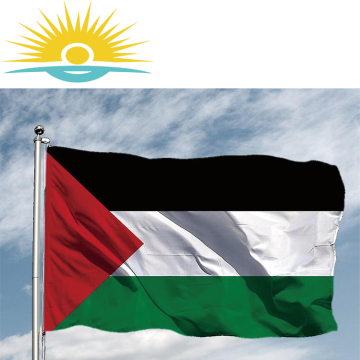Sunshine Custom Palestine Flags 3x5 ft Logo Print Red Black White Green for Exchange