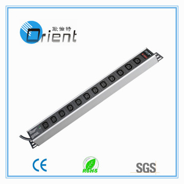 rack mount pdu IEC C13 PDU with current display and power indicator (Electrical plug &sockets)