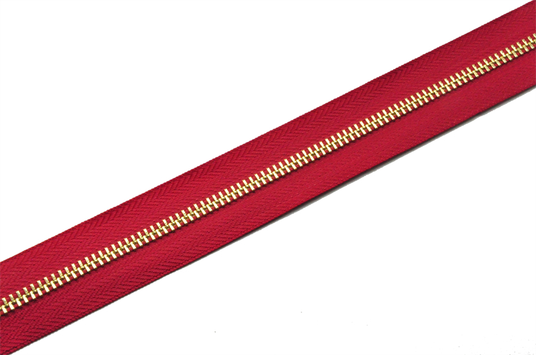 Metal roll zipper sliver golden color titanium zippers