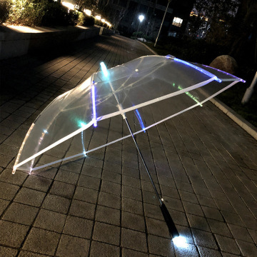 Ombrello a LED da 23 pollici all'ingrosso di alta qualità con promozione di luce personalizzata 8k