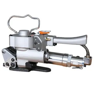 Pneumatic plastic steel belt intelligent packing system